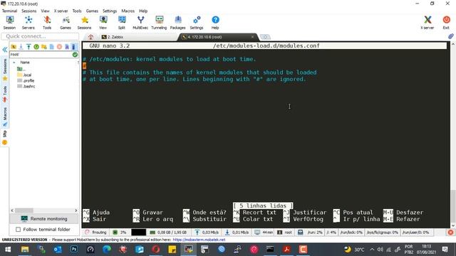 Habilitando os módulos no kernel смотреть онлайн