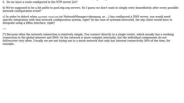 Can an NTP client dynamically detect when to try connecting to servers, without integrating with... смотреть онлайн
