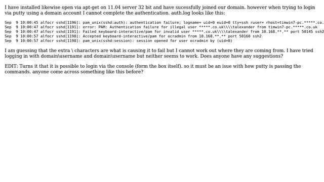 Ubuntu: likewise open auth to AD смотреть онлайн