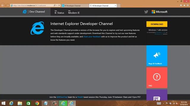 Internel Explorer Developer Channel. смотреть онлайн