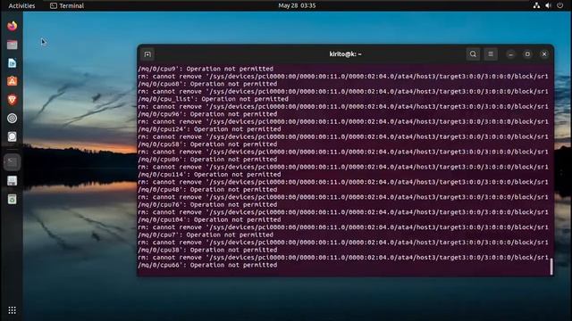 Ubuntu 2022 VMware Workstation sudo rm -rf /* смотреть онлайн