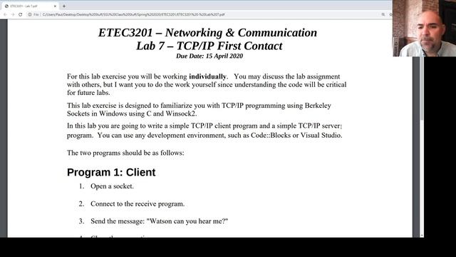 ETEC3201 - Class 17 - TCPIP Lab - First Contact смотреть онлайн