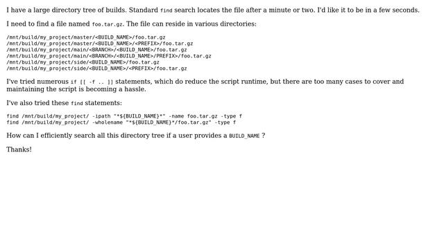 Unix & Linux: Efficiently finding a file/directory based on keyword смотреть онлайн