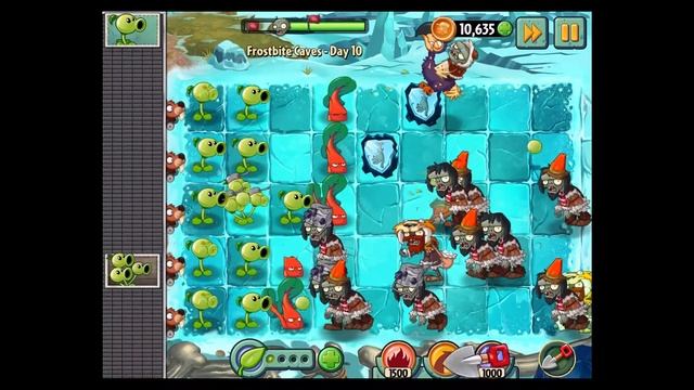 Plants VS Zombies 2 - Frostbite Caves - Day 10 - iOS / Android - Walktrough Gameplay смотреть онлайн