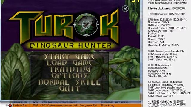 PCem v12, w95 - Turok (3dfx), i5-2500 смотреть онлайн