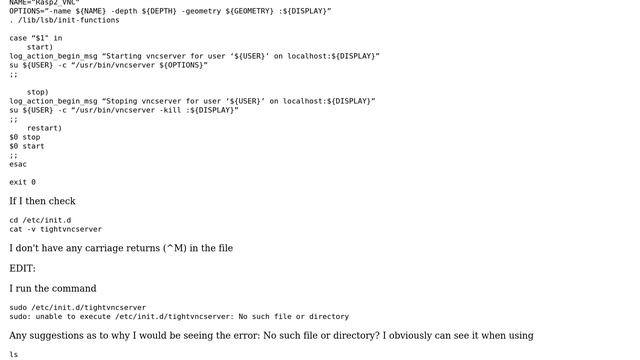Raspberry Pi: Unable to execute tightvncserver: No such file or directory смотреть онлайн