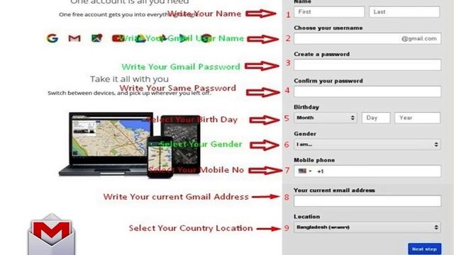 How to Open a Latest Gmail Account 2016 | How to create a Gmail account 2016 From Google смотреть онлайн