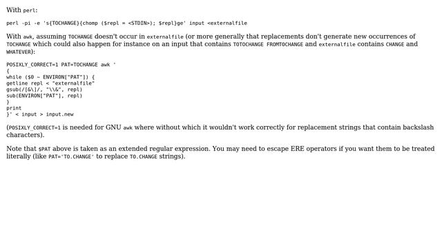Unix & Linux: Replace pattern each time with a different string (taken from external file) смотреть онлайн