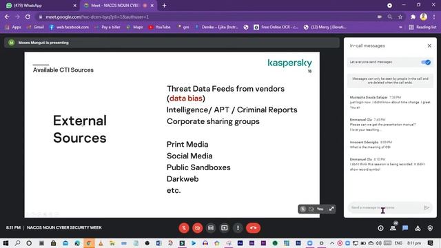 CYBER THREAT INTELLIGENCE BY MOSES MUNGUTI | ENGINEER AT KERPERSKY AFRICA| смотреть онлайн