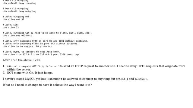 Unix & Linux: UFW rules to allow specific behaviour смотреть онлайн