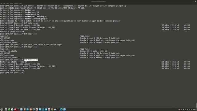 Как установить Docker на Oracle Linux 9.3 смотреть онлайн