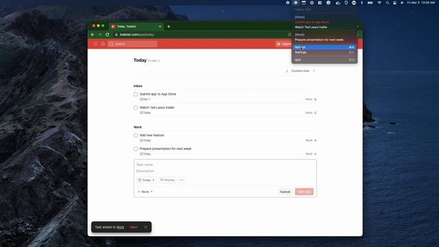 ToDues: a MacOS companion app for Todoist смотреть онлайн