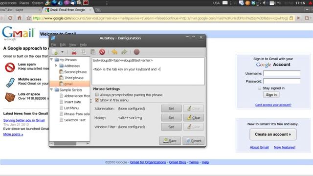 Autokey On Linux Screencast