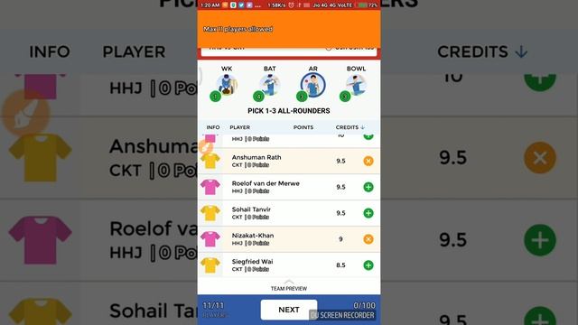 Hong kong t20 blitz:cct vs hhj:My team11+playerzpot+Dream11 team:February 6, 2018 смотреть онлайн