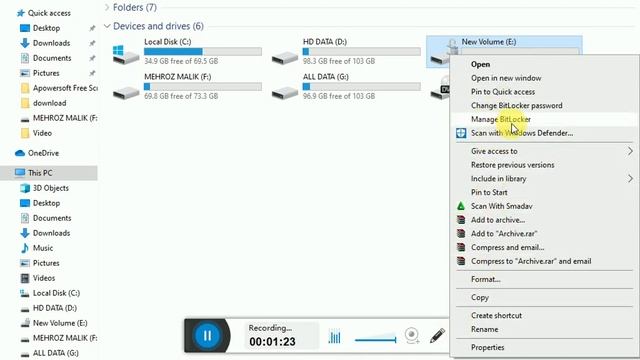 How to remove Bit Locker | Bit locker ko unlock kasy kare | Bit locker ko remove kasy kare смотреть онлайн