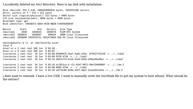 Ubuntu: How do i manually write /etc/fstab? смотреть онлайн