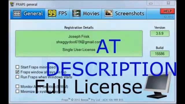 FRAPS Download Free Version 3.5.9 смотреть онлайн