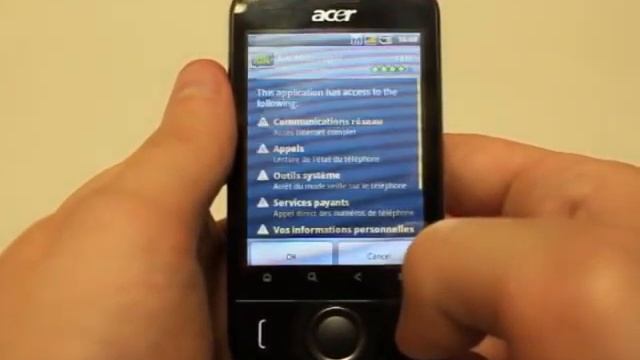 Acer beTouch E110 avec Android Market смотреть онлайн