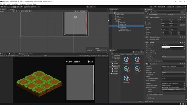 Unity Farm Game Tutorial - Scroll View with a Grid - Part 5 смотреть онлайн