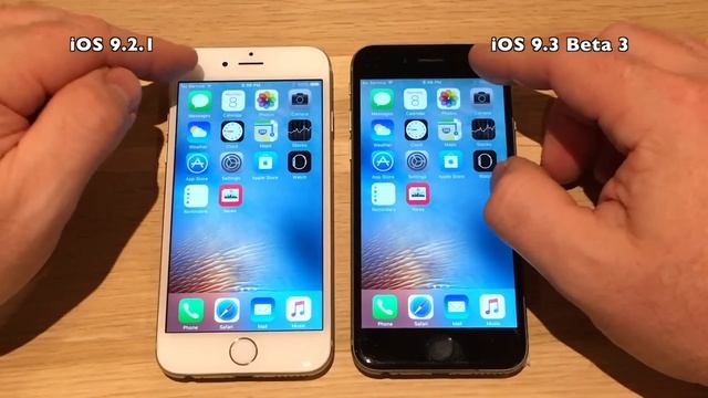 iPhone 6 iOS 9.2.1 vs iOS 9.3 Beta 3 / Public Beta 3 Build #13E5200d Speed Comparison смотреть онлайн