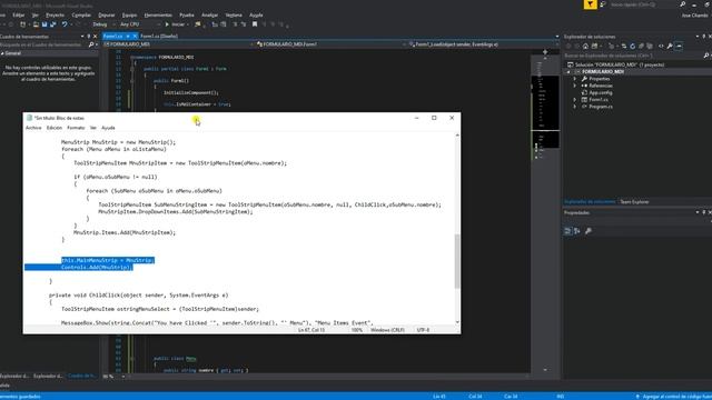 Formulario MDI C# con Menustrip DINAMICO FÁCIL смотреть онлайн
