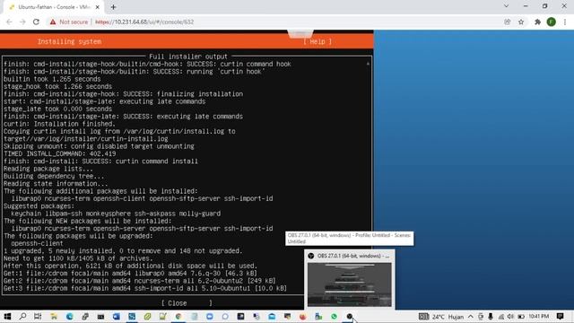 Instalasi Linux Ubuntu server dan Cockpit sebagai monitoring jaringan смотреть онлайн