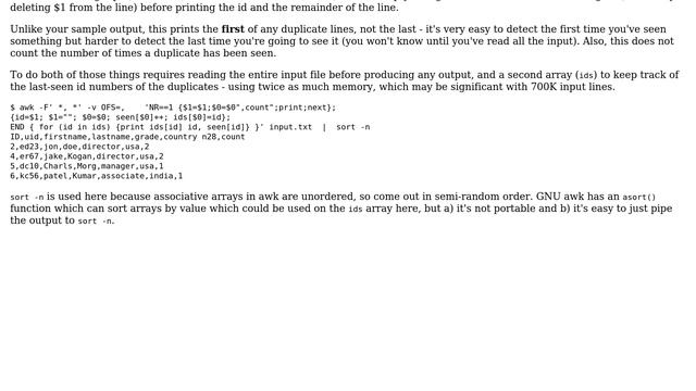 Unix & Linux: remove duplicates records in a file, ignoring unique identifier (4 Solutions!!) смотреть онлайн