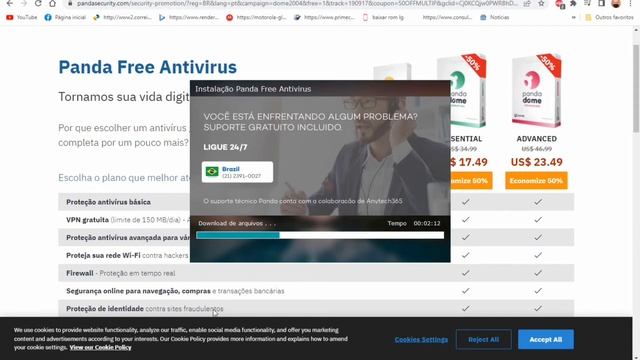 Como baixar instalar e configurar o panda Free antivírus смотреть онлайн
