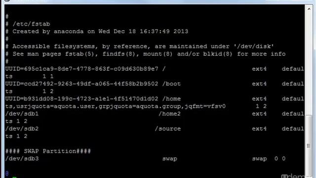 Lession 9: File System Managment - Video 4: SWAP Partitions and Files смотреть онлайн
