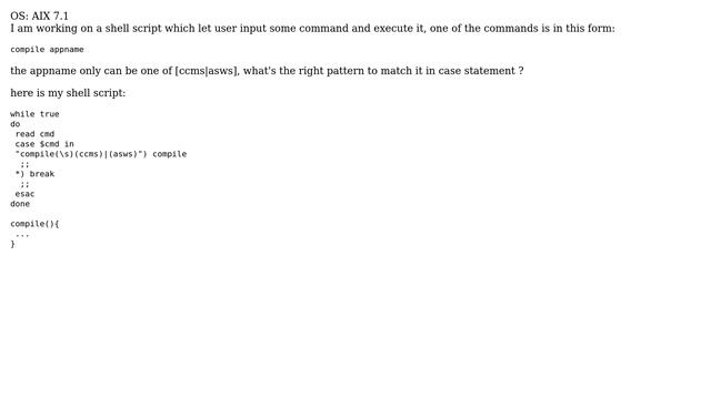Unix & Linux: what's the right pattern to match my command (2 Solutions!!) смотреть онлайн