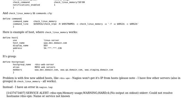 DevOps & SysAdmins: Nagios: Could not resolve hostname смотреть онлайн