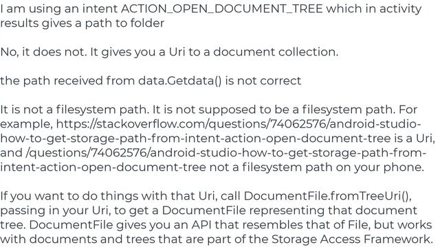 Android Studio: How to get storage path from intent.Action_Open_Document_tree смотреть онлайн