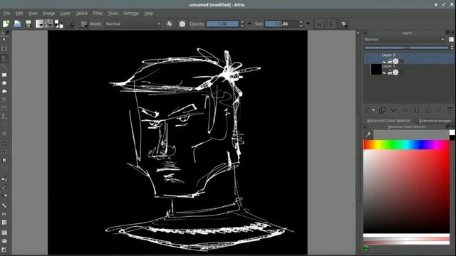 sketching with Krita linux смотреть онлайн