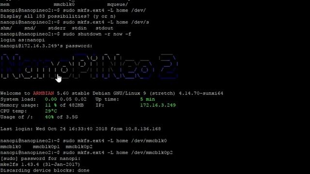 create partition on free space on nanopi смотреть онлайн