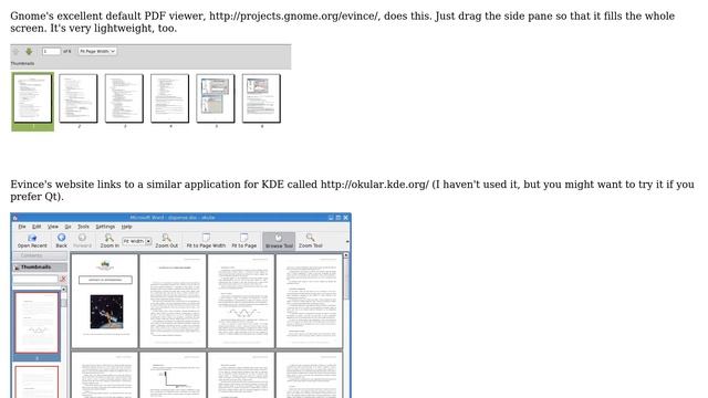 Is there a linux pdf viewer that can display thumbnails of a long document? смотреть онлайн