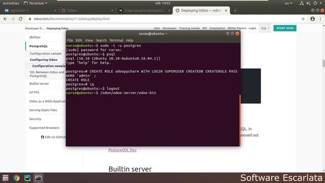 Configurando Odoo y PyCharm para desarrolladores en Ubuntu Desktop 18 смотреть онлайн