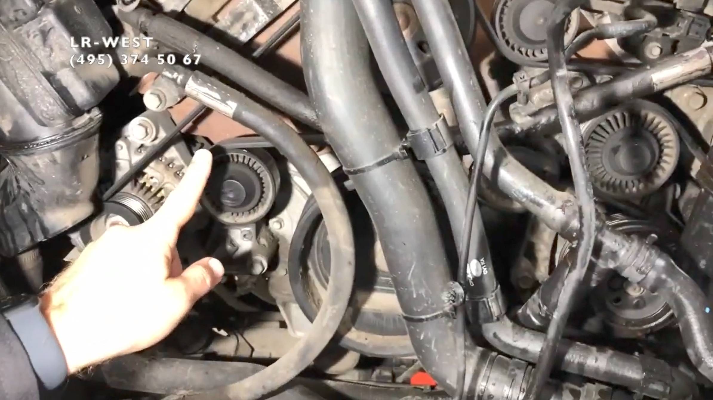 Приводные ремни на Range Rover. Дизельный двигатель 4.4 TDV8 смотреть онлайн