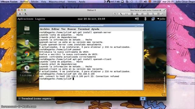 Instalar SSH en Debian смотреть онлайн