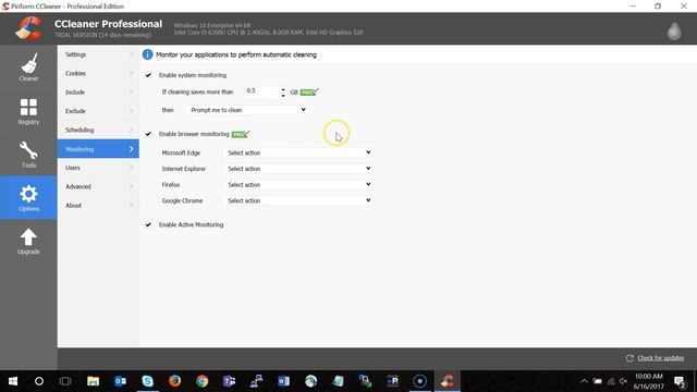 CCleaner Settings Monitoring смотреть онлайн