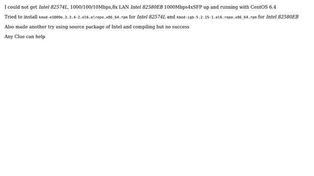 DevOps & SysAdmins: CentOS 6.4 Intel 82574L, 1000/100/10Mbps,8x LAN Intel 82580EB 1000Mbps 4xSFP смотреть онлайн