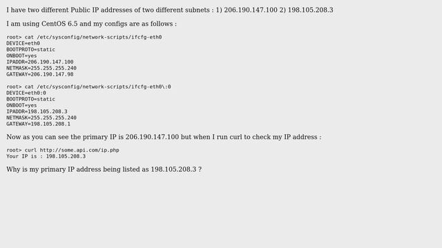 Linux IP Alias of different pool becomes primary смотреть онлайн