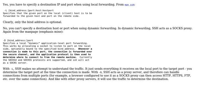 Unix & Linux: Difference between "local port forwarding" and "dynamic port forwarding"? смотреть онлайн