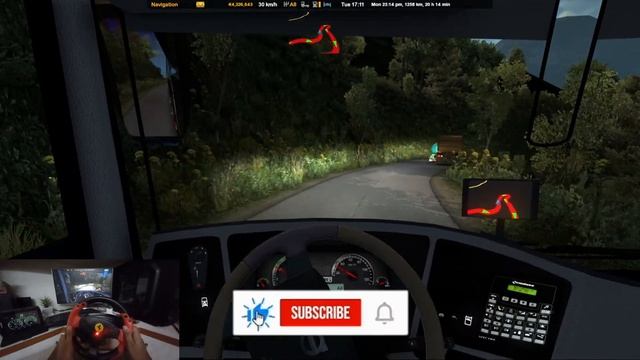 ETS2 - Volvo Modasa Zeus 3 8x2 Bus Driving in Dangerous Hill Road смотреть онлайн