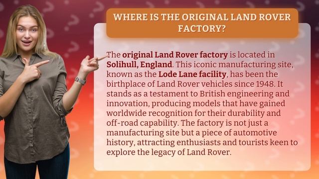 Where Is The Original Land Rover Factory?