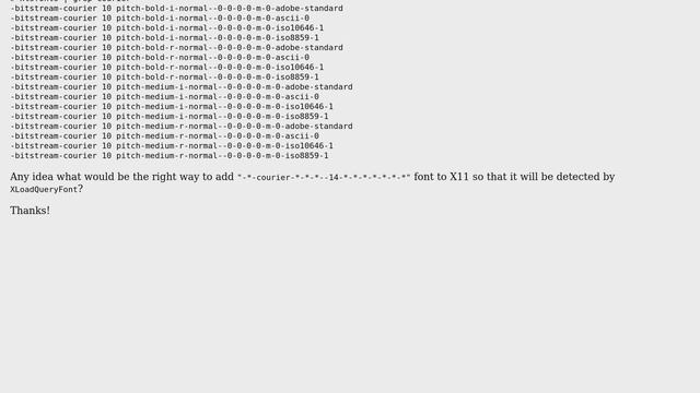 Unix & Linux: Adding a font to X11 XLoadQueryFont смотреть онлайн