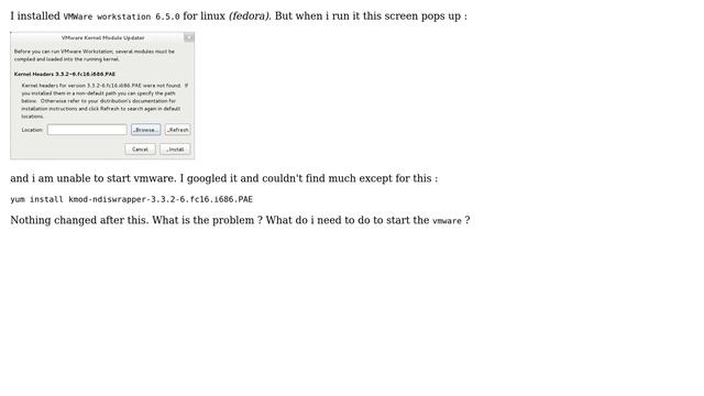 What is kernel headers 3.3.2-6.fc16.i686.PAE : Unable to start the VMWare смотреть онлайн