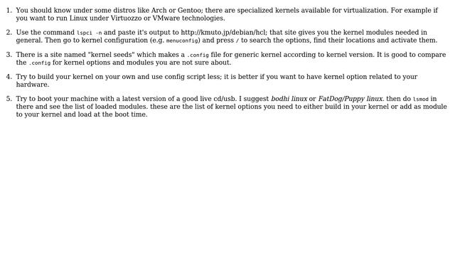 How do you get hardware info and select drivers to be kept in a kernel compiled from source? смотреть онлайн