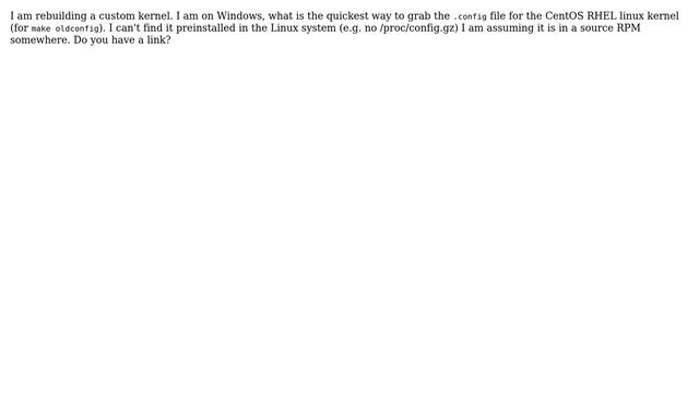 DevOps & SysAdmins: Centos kernel .config file. Where can I find it? (2 Solutions!!) смотреть онлайн