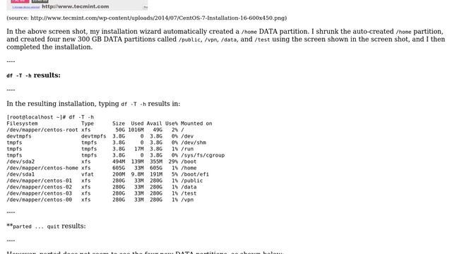 Unix & Linux: Why are DATA partitions not consistently reported in CentOS 7? смотреть онлайн