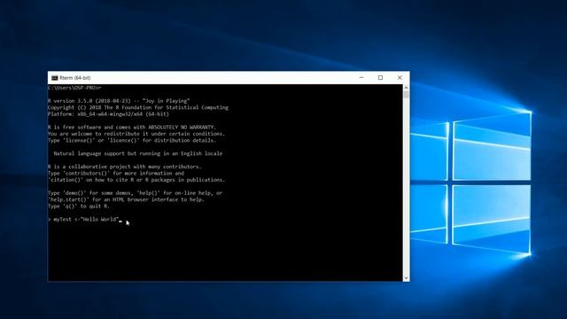 how to print hello world with r смотреть онлайн
